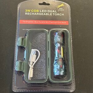 S&D Leopard 3W COB LED‎ Dual Rechargeable Torch Flashlight 100 Lumens